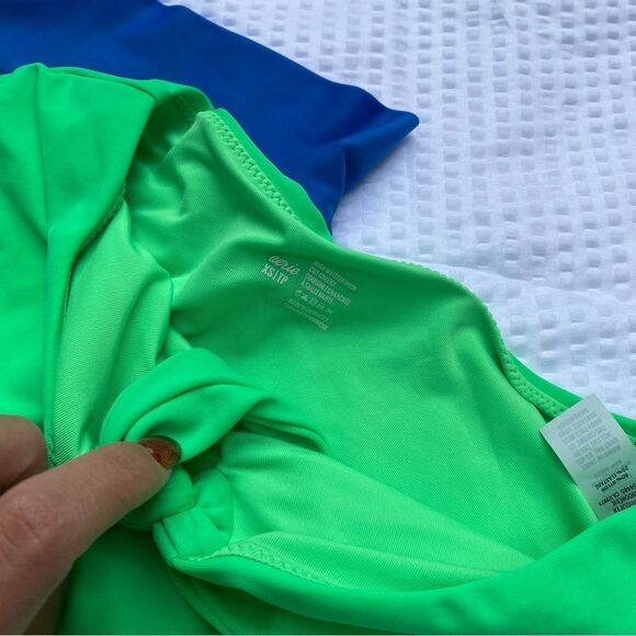 AERIE High Waist Cut Cheeky Botton Swimsuit Size XS Lot of 4 Crossover Neon - Picture 5 of 14